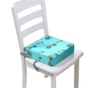 Chickwin Cuscino Rialzo Sedia per Bambini, Alzatina Riduttore Sedia Bambini da Tavolo 4-12 Anni Smontabile Regolabile Seggiolino con 2 Cinghie di Sicurezza (Sole Luna 10,32 * 32 * 8cm)