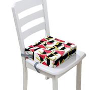 Chickwin Cuscino Rialzo Sedia per Bambini, Alzatina Riduttore Sedia Bambini da Tavolo 4-12 Anni Smontabile Regolabile Seggiolino con 2 Cinghie di Sicurezza (Frutto 4,32 * 32 * 8cm)