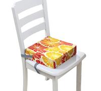 Chickwin Cuscino Rialzo Sedia per Bambini, Alzatina Riduttore Sedia Bambini da Tavolo 4-12 Anni Smontabile Regolabile Seggiolino con 2 Cinghie di Sicurezza (Frutto 2,40 * 40 * 10cm)