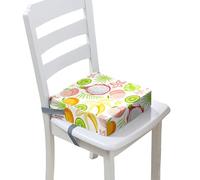 Chickwin Cuscino Rialzo Sedia per Bambini, Alzatina Riduttore Sedia Bambini da Tavolo 4-12 Anni Smontabile Regolabile Seggiolino con 2 Cinghie di Sicurezza (Frutto 5,32 * 32 * 8cm)