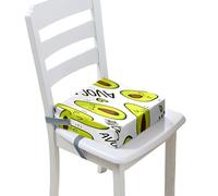 Chickwin Cuscino Rialzo Sedia per Bambini, Alzatina Riduttore Sedia Bambini da Tavolo 4-12 Anni Smontabile Regolabile Seggiolino con 2 Cinghie di Sicurezza (Frutto B,32 * 32 * 8cm)