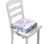 Chickwin Cuscino Rialzo Sedia per Bambini, Modello a Farfalla Cuscino Alzasedia, Regolabile Lavabile Cuscino per Sedia Seggiolino Smontabile Booster Seat per Tavolo da Pranzo (Bellissimo,40x40x10cm)