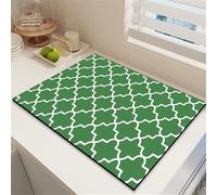 Chickwin Geometria Semplice Tappetino Scolapiatti, Scolapiatti Assorbente, Tappetino Macchina Caffe Antiscivolo, Tappetini Bancone Cucina Asciugatura Rapida, Accessori Cucina (Verde,30x40cm)