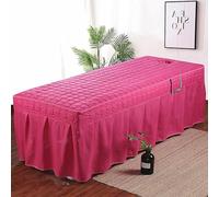 Chickwin Lenzuola da Lettino per Massaggi, Cotone Lenzuolo con Foro & Orlo per Spa Copertura Protettiva per Lettino da Massaggio di Bellezza (70x190cm,Plaid caffè)