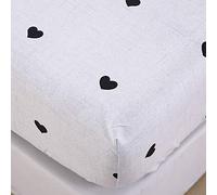 Chickwin Lenzuolo con angoli elasticizzati, 120 x 190/200 cm, con angoli 30 cm, bianco lenzuolo con angoli elasticizzati