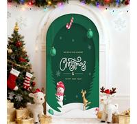 Chickwin Natale Copertura per Archi Nuziali, Albero di Natale Copertina di Fondo per l'arco, Arco di Sfondo per Matrimoni, Copertura Arco in Tessuto per Matrimoni (Verde,80x180cm/6FT)