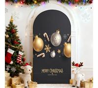Chickwin Natale Copertura per Archi Nuziali, Natale Elegante Copertina di Fondo per l'arco, Arco di Sfondo per Matrimoni, Copertura Arco in Tessuto per Matrimoni (Grigio,80x180cm/6FT)