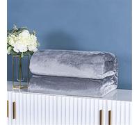 Chickwin Tinta Unita Plaid di Divano Flanella Plaid in Pile Coperte Calda Plaid in Pile di Flanella Microfibra Morbida Coperte Trapunta per Divano Singolo Matrimoniale (Grigio Scuro,70x100cm)