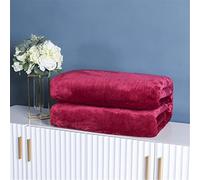 Chickwin Tinta Unita Plaid di Divano Flanella Plaid in Pile Coperte Calda Plaid in Pile di Flanella Microfibra Morbida Coperte Trapunta per Divano Singolo Matrimoniale (Claret,200x230cm)