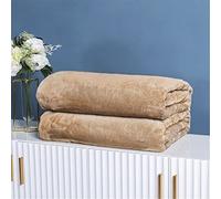 Chickwin Tinta Unita Plaid di Divano Flanella Plaid in Pile Coperte Calda Plaid in Pile di Flanella Microfibra Morbida Coperte Trapunta per Divano Singolo Matrimoniale (Cammello,200x230cm)