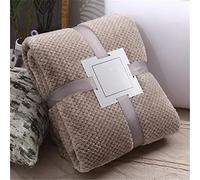 Chickwin Tinta Unita Plaid di Flanella Plaid in Pile Coperte Calda Plaid in Pile di Flanella Microfibra Morbida Coperte Trapunta per Divano Singolo Matrimoniale (70x100cm,Cachi)