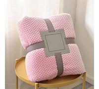 Chickwin Tinta Unita Plaid di Flanella Plaid in Pile Coperte Calda Plaid in Pile di Flanella Microfibra Morbida Coperte Trapunta per Divano Singolo Matrimoniale (120x200cm,Rosa Chiaro)