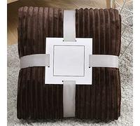 Chickwin Tinta Unita Plaid di Flanella Plaid in Pile, Coperte Calda Plaid in Pile di Flanella Microfibra Morbida Coperte Trapunta per Divano Singolo Matrimoniale (70x100cm,Marrone)