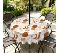 Chickwin Tovaglia Rotondo Impermeabile con Foro per Ombrellone (Stile moderno 818c2,152cm)