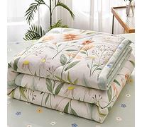 Chickwin Trapuntino Copriletto Matrimoniale Singolo, 3D Semplice Reversibile Coperta Primaverile Autunnale Trapunta Estivo Trapuntato Coperta Letto per Camera da Letto (180x200cm,Erba da Giardino)