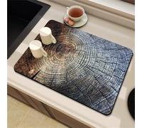 Chickwin Venature Legno 3D Tappetino Scolapiatti,Scolapiatti Assorbente,Tappetino Macchina Caffe Antiscivolo,Tappetini Bancone Cucina Asciugatura Rapida,Accessori Cucina (Legno,40x60cm)