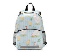 Chicky Hen Animal Rustic Farm Flower Pattern Blue Stripe scuola bambino zaino coulisse libri borsa per prescolare mochilas para ni?as de 3 a?os