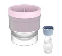 Chiclify Ice Ball, chiclify Ice Cube Mold, Easy Release Sphere Silicone Ices Cube Molds, Reusable Round for Bourbon Whiskey, Cocktails, Easy to Demould and Clean (Rosa1)