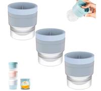 Chiclify Ice Ball Maker Mold, 3/4/6PCS Reusable Silicone Large DIY Round Ices Cube Mold, Easy Fill & Fast Freeze, Stackable Durable Easy Release Ice Cube Tray (3pcsA)