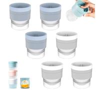 Chiclify Ice Ball Maker Mold, 3/4/6PCS Reusable Silicone Large DIY Round Ices Cube Mold, Easy Fill & Fast Freeze, Stackable Durable Easy Release Ice Cube Tray (6pcsB)