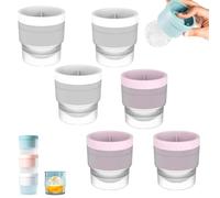 Chiclify Ice Ball Maker Mold, 3/4/6PCS Reusable Silicone Large DIY Round Ices Cube Mold, Easy Fill & Fast Freeze, Stackable Durable Easy Release Ice Cube Tray (6pcsC)
