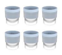 Chiclify Ice Ball Maker Mold, Chiclify Ice Ball Molds, Reusable Silicone Large DIY Round Ice Cube Mold for Bourbon Whiskey, Cocktails, Easy to Demould and Clean (Blue,6pcs)