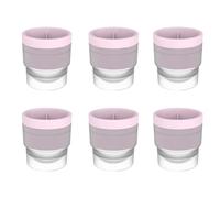 Chiclify Ice Ball Maker Mold, Chiclify Ice Ball Molds, Reusable Silicone Large DIY Round Ice Cube Mold for Bourbon Whiskey, Cocktails, Easy to Demould and Clean (Pink,6pcs)
