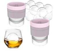 Chiclify - Stampo per cubetti di ghiaccio, 6,3 cm, in silicone di alta qualità, senza BPA, facile da rilasciare, idea regalo per uomini (2, rosa)