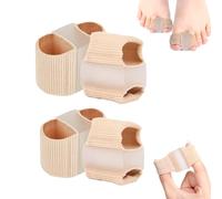 Chiclify Toe Spacers, 2025 New Elastic Toe Separators, First Two Toes Soft Flexible Stretchers, Comfortable Toe Splints for Daily Use, Soft & Breathable (S*2PCS+L*2PCS)