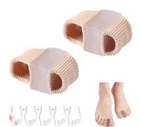 Chiclify Toe Spacers,Bunion Toe Separators for Women,Premium Elastic Toe Separators,Hammer Toe Straightener,for Overlapping Toes Women Men (1 Pair, S)