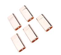 ChicLitonor 5 Pezzi di Chiusure Magnetiche Rettangolari Curve per Gioielli, Ideali per in Pelle, Accessori Fai da Te, Elementi per La Creazione di Braccia, Oro Rosa