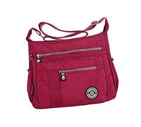 ChicLitonor Borsa a Tracolla Da Donna, Borsa a Tracolla Alla Moda, Borsa Da Donna, Borsa Tote in Nylon Impermeabile, Leggera E di Grande Capacità, Regalo per Le V, Viole d'uva