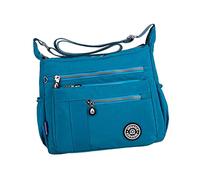 ChicLitonor Borsa a Tracolla Da Donna, Borsa a Tracolla Alla Moda, Borsa Da Donna, Borsa Tote in Nylon Impermeabile, Leggera E di Grande Capacità, Regalo per Le V, Mare Blu