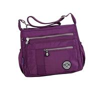 ChicLitonor Borsa a Tracolla Da Donna, Borsa a Tracolla Alla Moda, Borsa Da Donna, Borsa Tote in Nylon Impermeabile, Leggera E di Grande Capacità, Regalo per Le V, viole