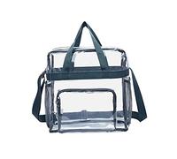 ChicLitonor Borsa Trasparente Borsa Trasparente Stadio Impermeabile con Tasca Frontale Borsa a Mano in PVC Borsa a Tracolla Trasparente per, GRIGIO