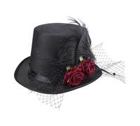 ChicLitonor Cappello a Cilindro per Travestimenti, Feste, Eventi, Serate in Discoteca, Altezza 15 Cm