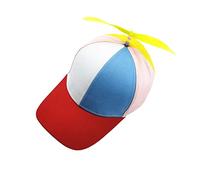 ChicLitonor Cappello a per Bambini, Cappellini da Elicottero Colorati, Idea Regalo Unica, Berretto da Baseball Regolabile Originale, Cappello a Cilindro, Bordo Rosso