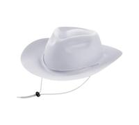 ChicLitonor Cappello Cowboy Bambini Cappello Western Cappello Costumi Accessorio Bambini Realizzato in Tessuto Non Tessuto Leggero Regolabile Adatto a Feste a TEM, Bianco