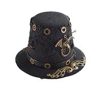 ChicLitonor Elegante Cappello a Cilindro Steampunk con Fermagli per Capelli da Donna in Stile retrò per Regalo E Festa