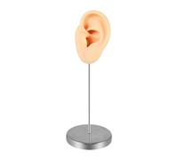ChicLitonor Modello di Orecchio, Espositore per Gioielli con Orecchini, Supporto in Acciaio Inossidabile, Piedistallo, Perforabile, Orecchio Artificiale per Auric, Pelle Sinistra