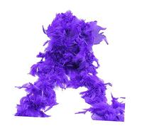 ChicLitonor Piume Come Accessorio per Costume, Sciarpa per Feste di Carnevale, Lunga 2 M, Ghirlanda di Piume Fai da Te Leggera, Boa di Piume per Halloween, Spetta, Viola