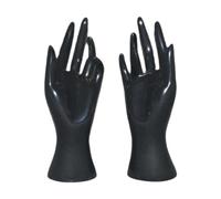 ChicLitonor Set di 2 Espositori per Gioielli, Modello a Mano, Porta Bracciali, Supporto per Anelli, Espositore per Vetrina, Cassetto, Casa, 7,5 Cm × 23 Cm, Nero