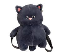 ChicLitonor Zaino a Forma di Gatto, Bambola Animale, Borsa Scolastica per Ragazze, Morbido, con Spallacci Regolabili E Chiusura a Cerniera, Materiale Adatto per D, Grigio