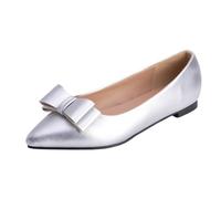 CHICMARK Ballerine con punta a punta, decorazione con fiocco e design comodo, suola piatta da 1 cm, suola da corsa antiscivolo per tutti i giorni, frammento, 43 EU