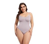 CHICMARK Body da donna con enfasi in vita, comfort elasticizzato e bottone automatico per lavoro e tempo libero, Lilla, 3XL