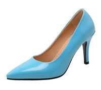 CHICMARK Décolleté sexy da donna slip-on con tacco a spillo e punta appuntita, Celeste., 34 EU