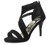 CHICMARK Moda sandali con tacco alto cerniera scarpe estive, Nero , 37 EU