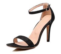 CHICMARK Sandali da donna accoglienti con tacco a blocco aperto scarpe estive, Nero5, 32 EU