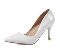 CHICMARK Scarpe classiche da donna con tacco alto scarpe per matrimonio, bianco, 32 EU