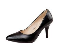 CHICMARK Scarpe da donna eleganti décolleté a punta svasata slip-on per lavoro & Incontri, Nero , 34 EU